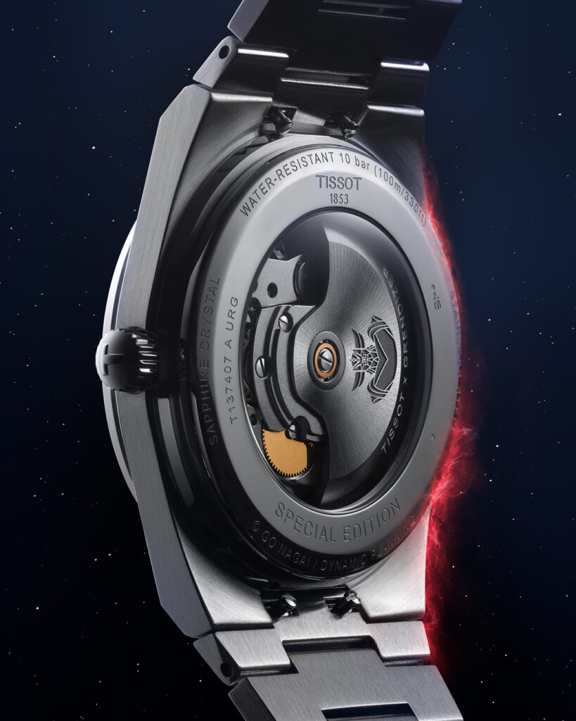 Tissot prx x UFO Robot Grendizer fond de boîte